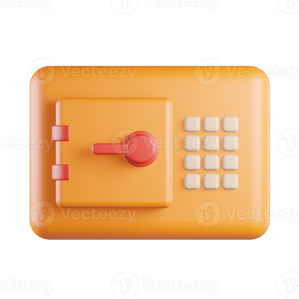 Deposit Box 3D illustration png