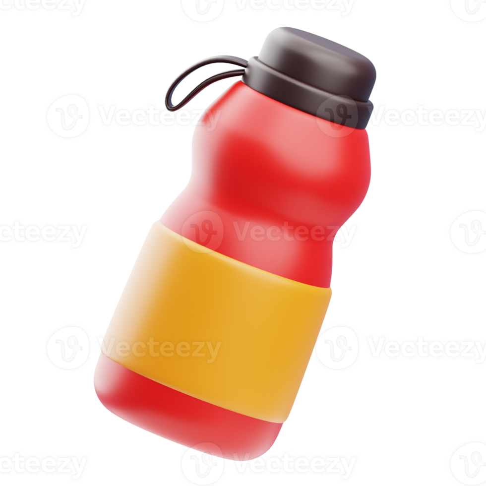 Water Bottle 3D icon illustration png