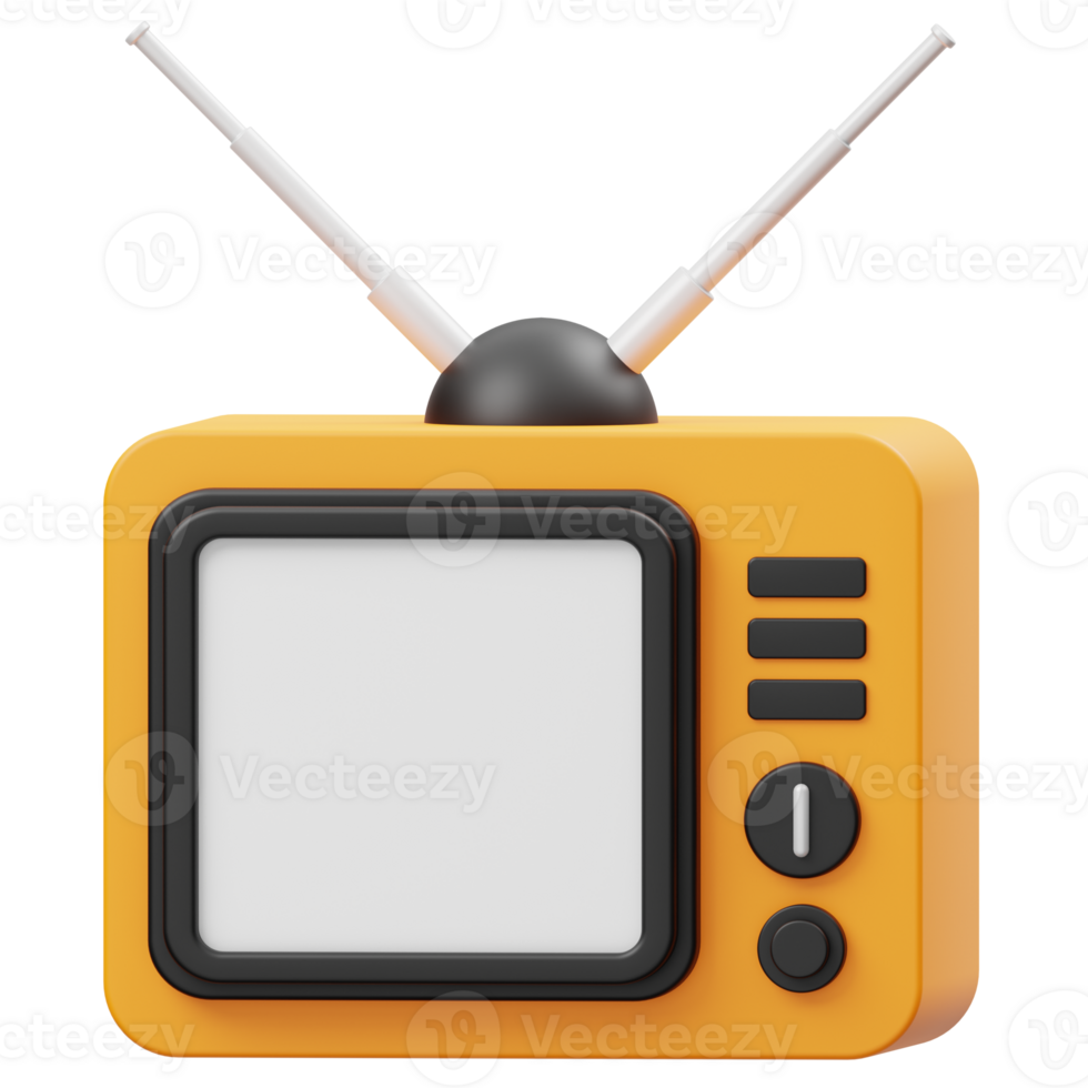 Tv 3D icon Illustration png