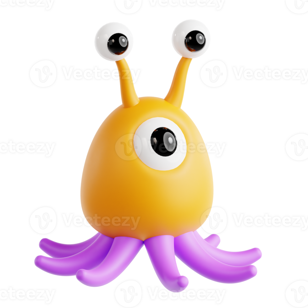 Alien 3D Illustration png