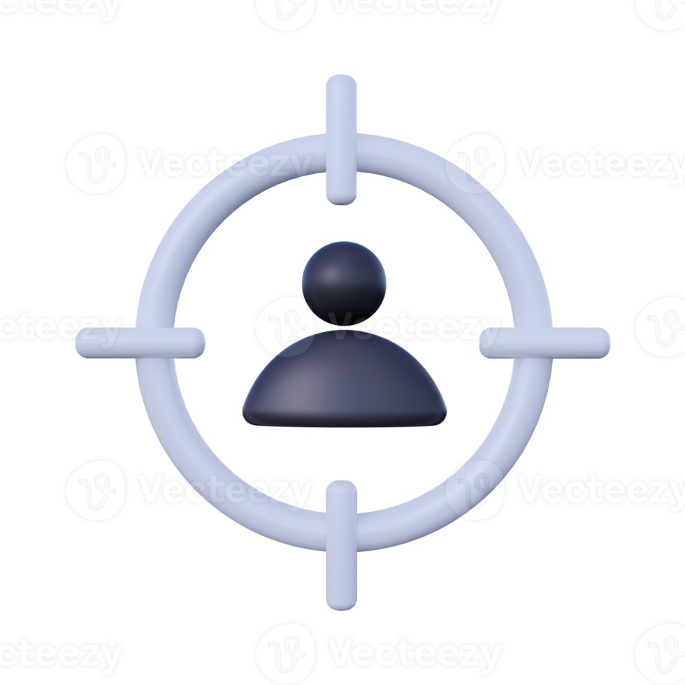 marketing target 3D Illustration png
