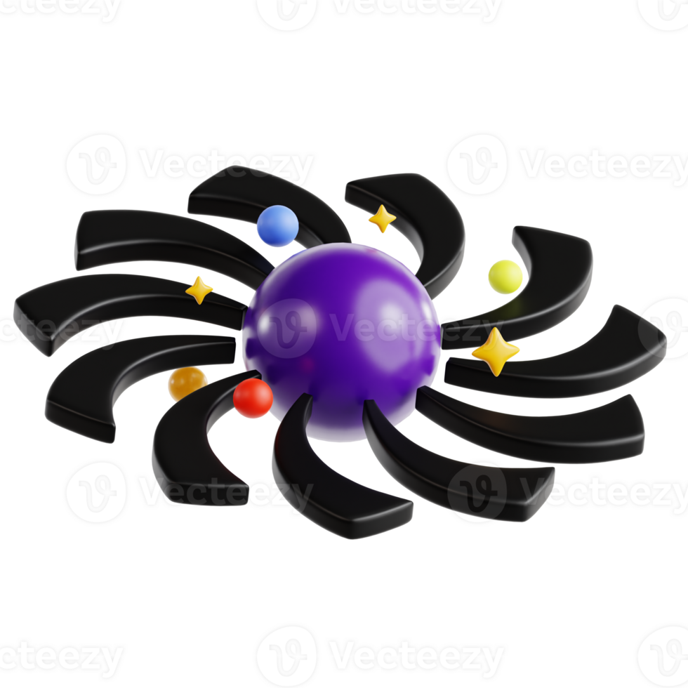 Black Hole 3D Illustration png