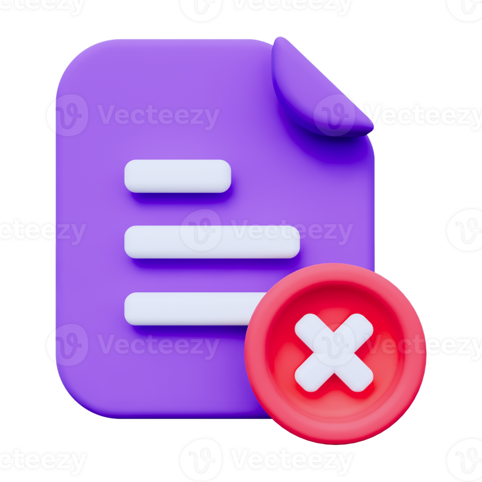 Files Failed 3D Illustration png