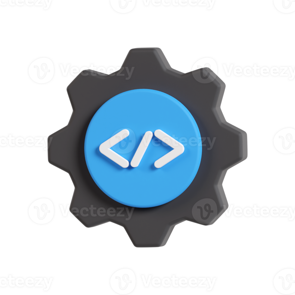 Coding Configuration 3D Illustration png