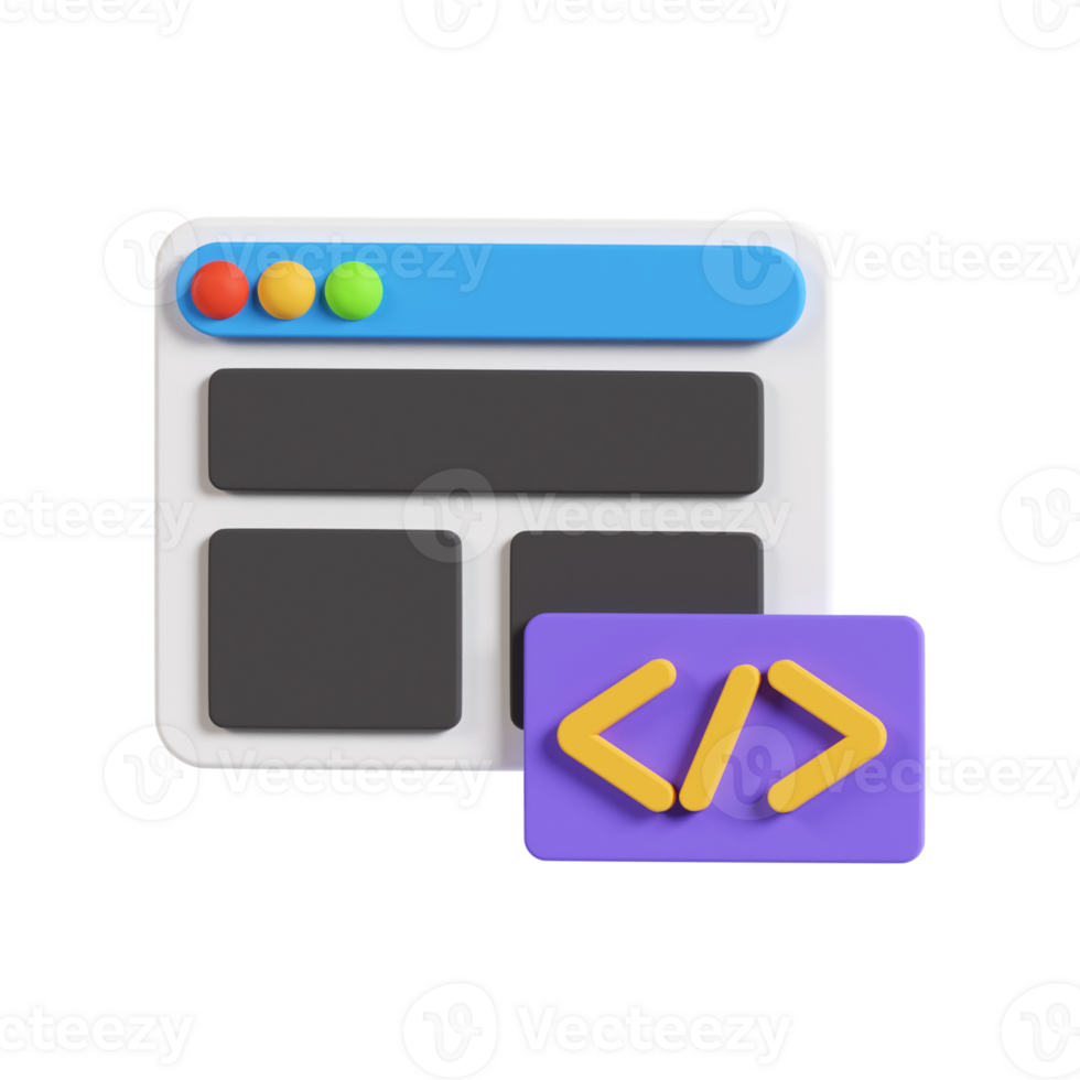 web progaming 3D Illustration png