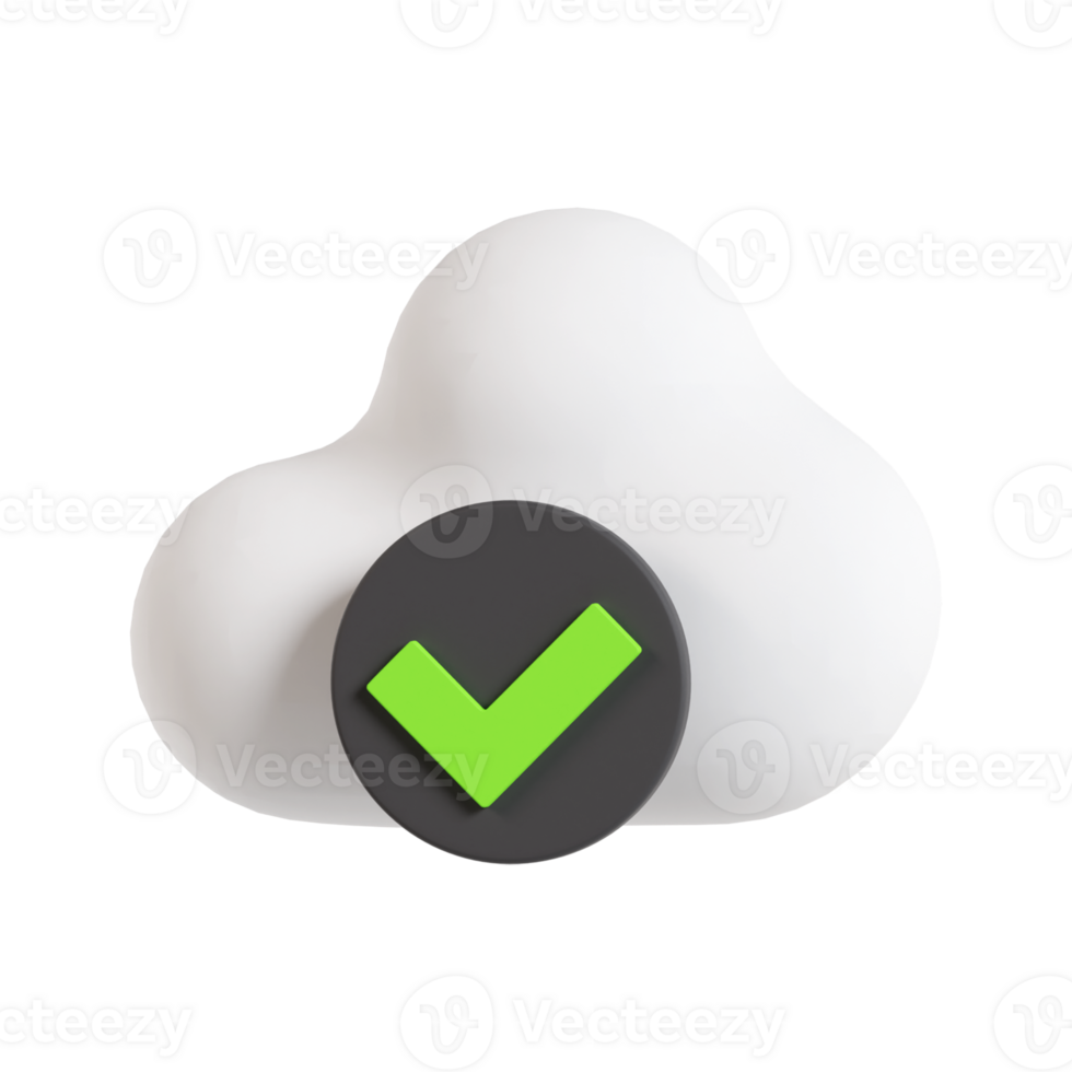 upload cloud down 3D Illustration png