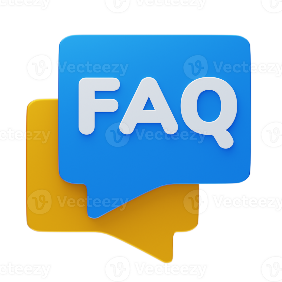 FAQ 3D Illustration png