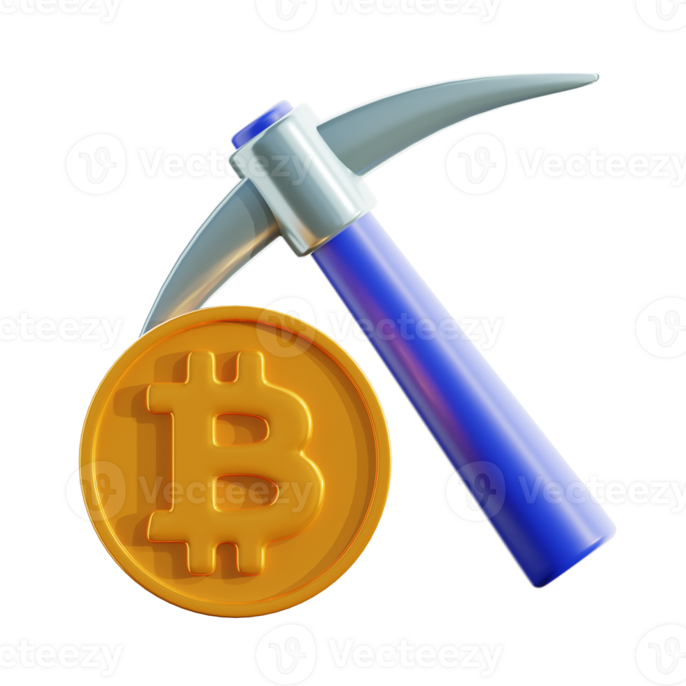 crypto mining 3D Illustration png