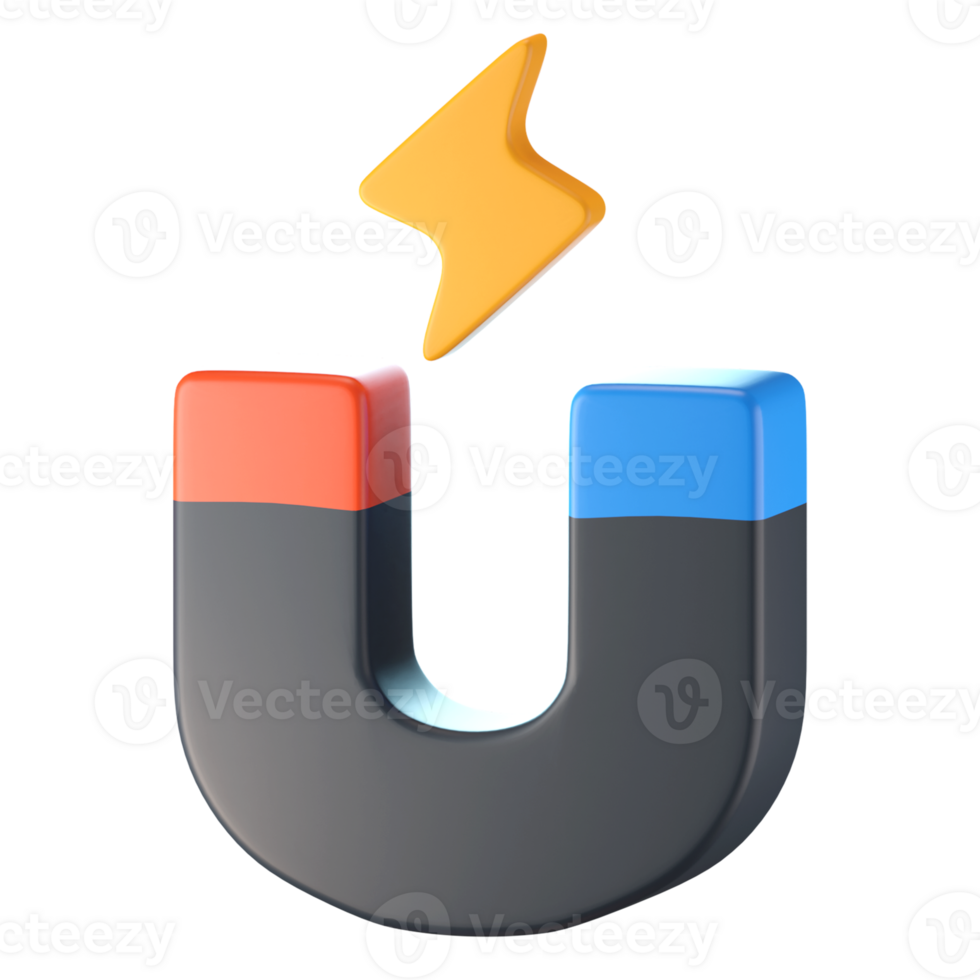 Magnet Power 3D Illustration png