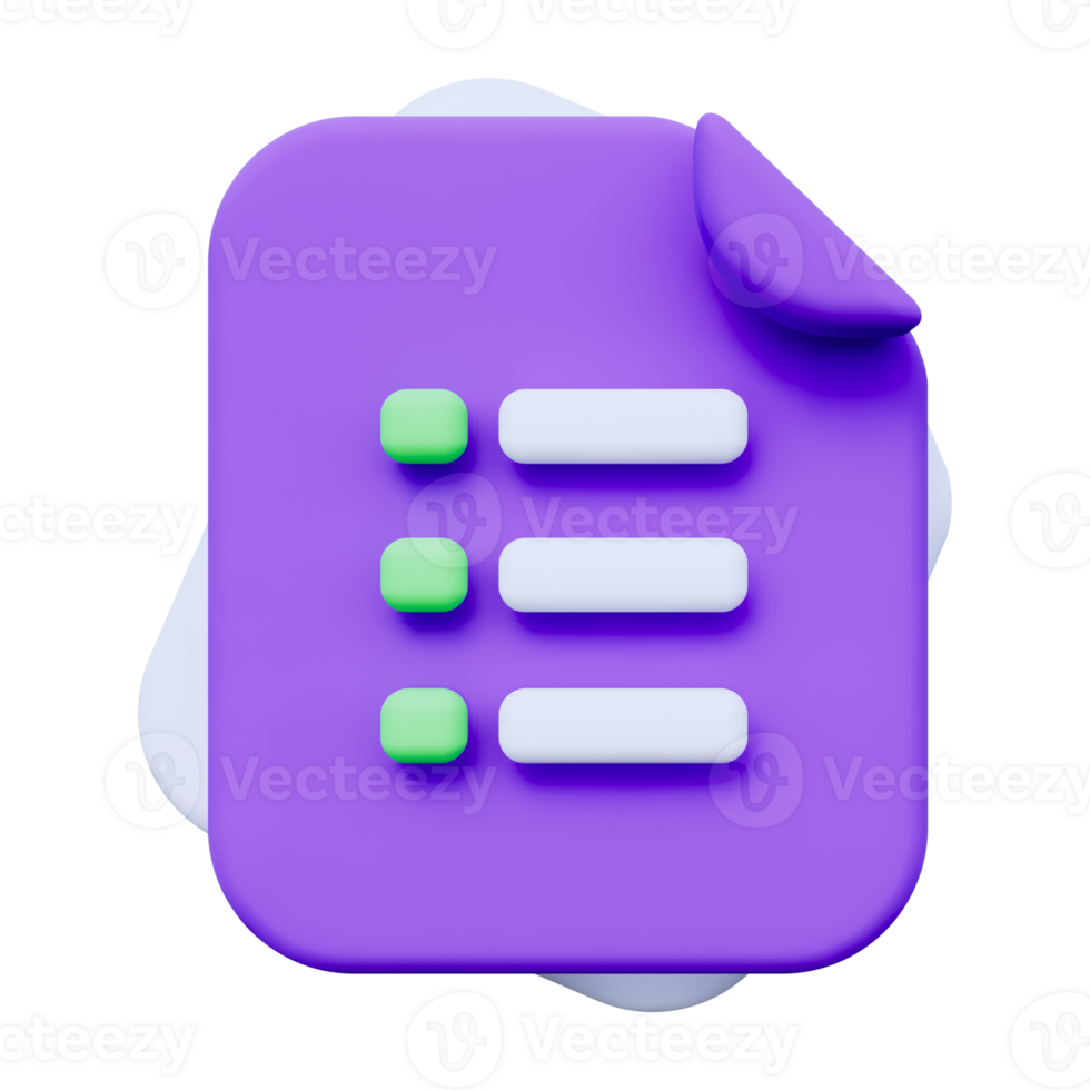 Document Report 3D Illustration png