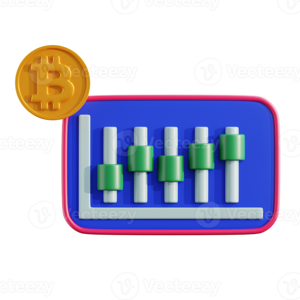 crypto stock 3D Illustration png