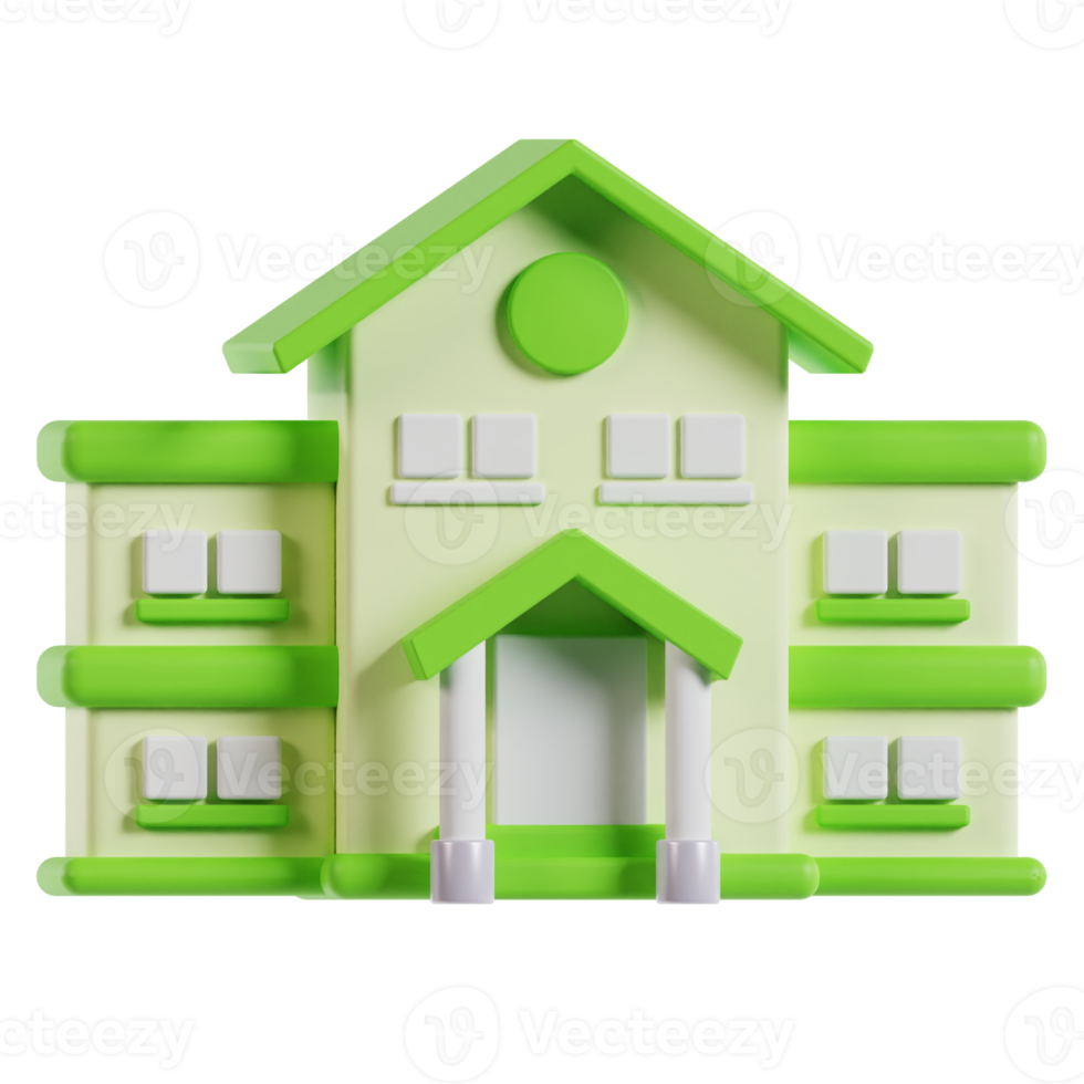 university building 3D Illustration png