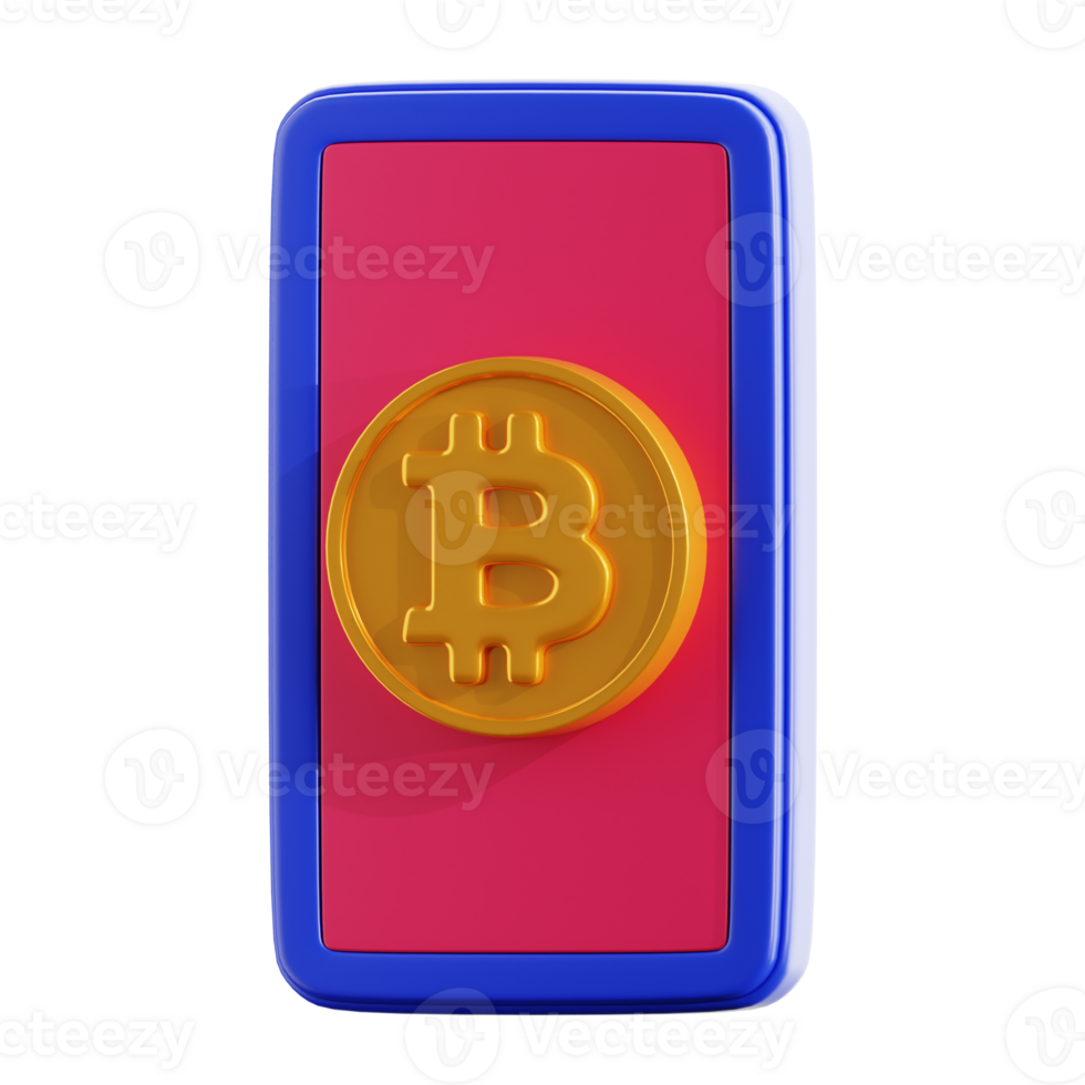 Bitcoin Payment 3D Illustration png
