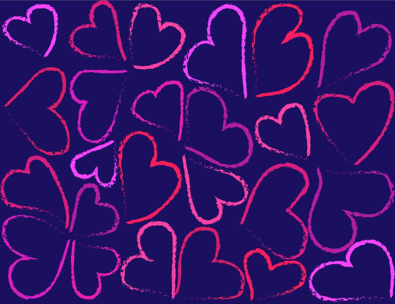 Beautiful bright, abstract background for Valentine's Day, hearts on a blue background vector