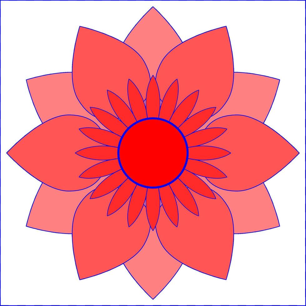 Ornate Pink Lotus Mandala - A pink lotus-inspired mandala with intricate ornamental patterns and symmetrical floral elements, exuding a sense of luxury and elegance vector