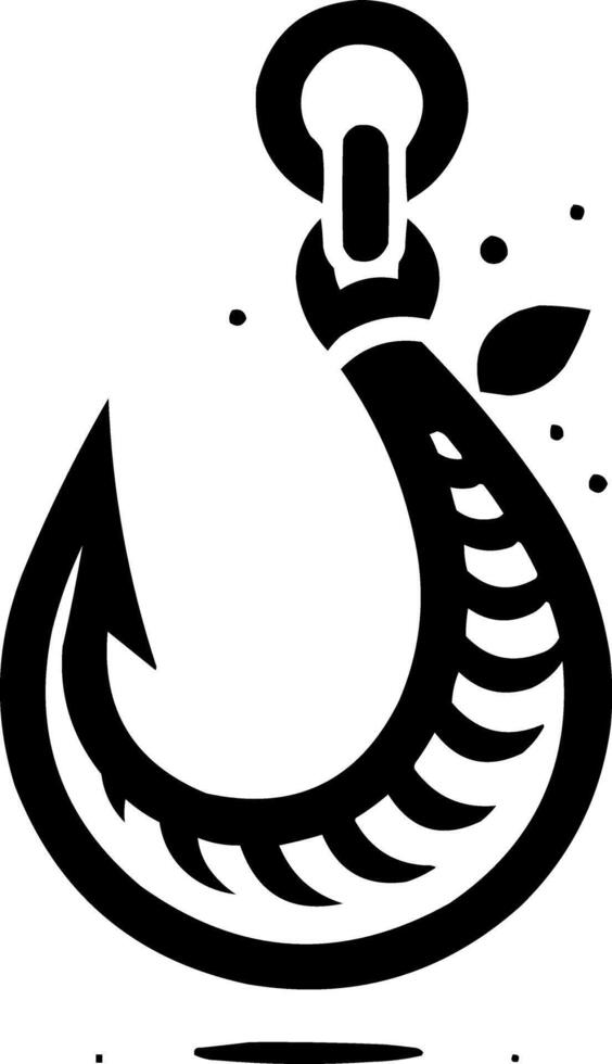 a fish hook stylish icon vector
