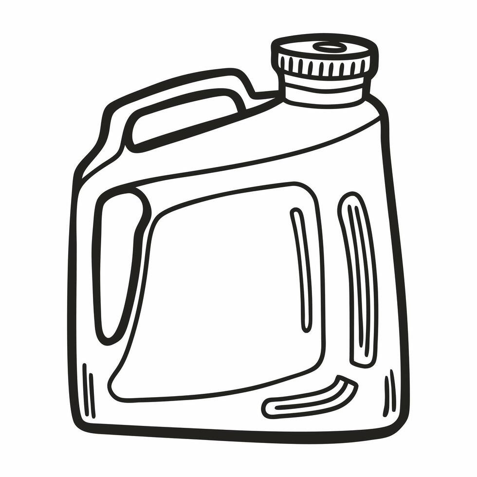 Illustration of a Plastic Oil Canister Container vector