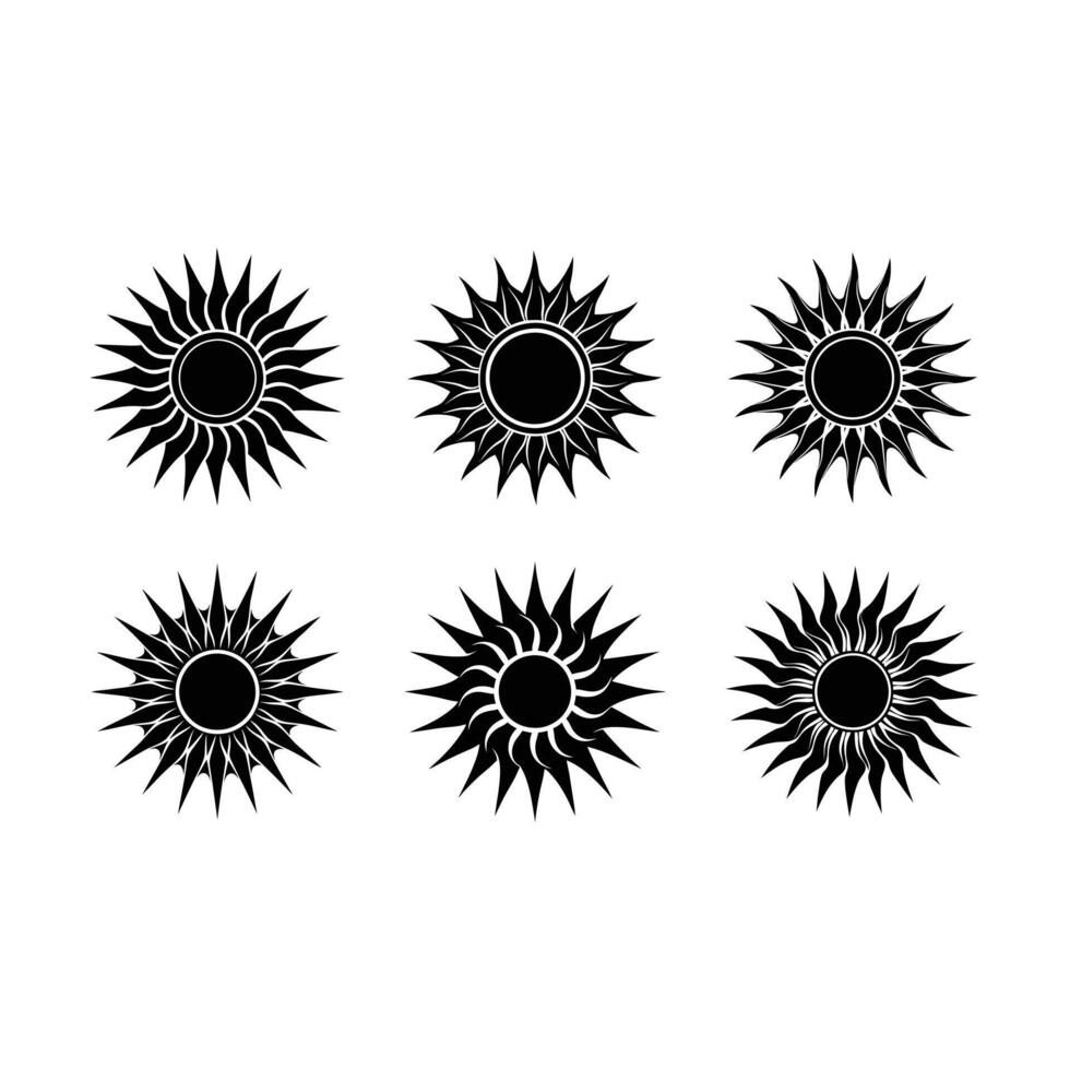 Minimalist Sun Icon Bright Sunshine Symbol Illustration vector