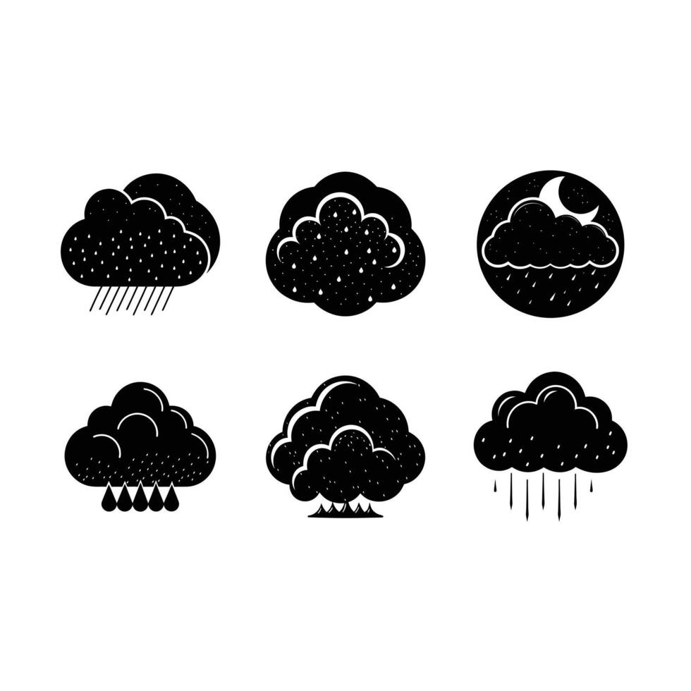 Cloudy Icon Weather Cloud Clipart vector