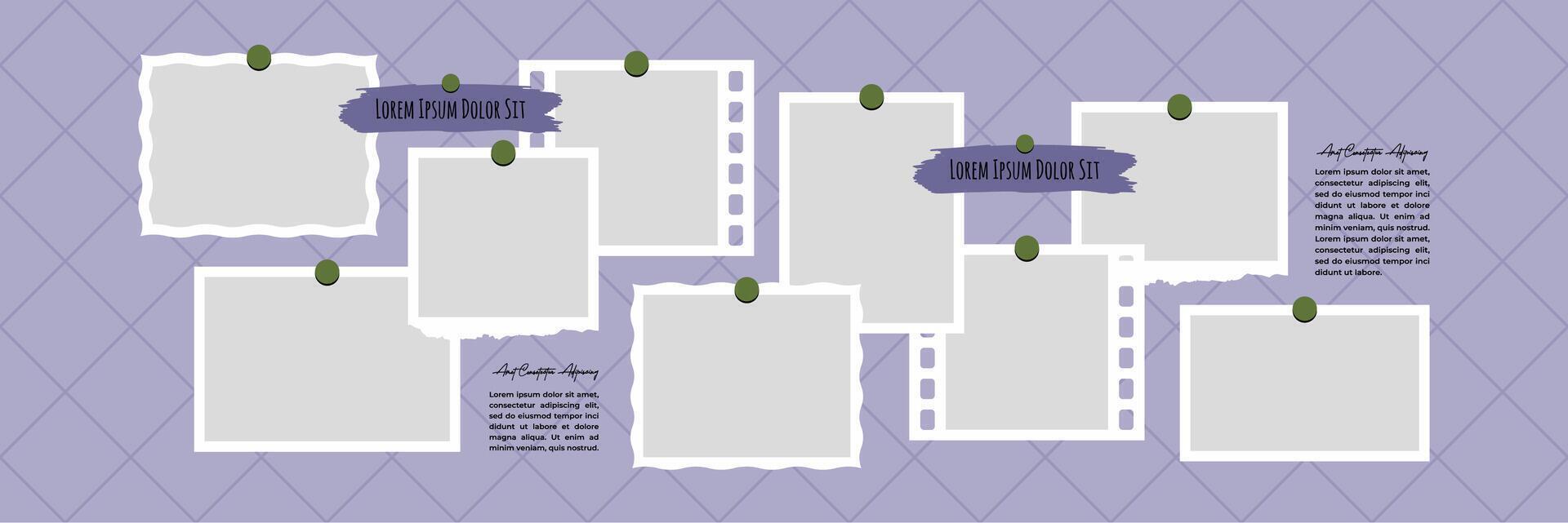 Moodboard Blank Picture photo frame collage vector