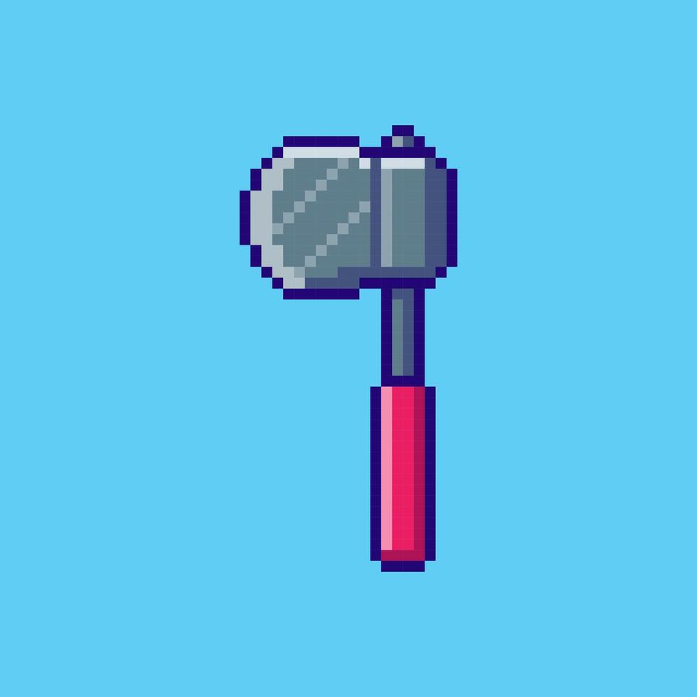 Pixel art Axe Tool game asset design vector