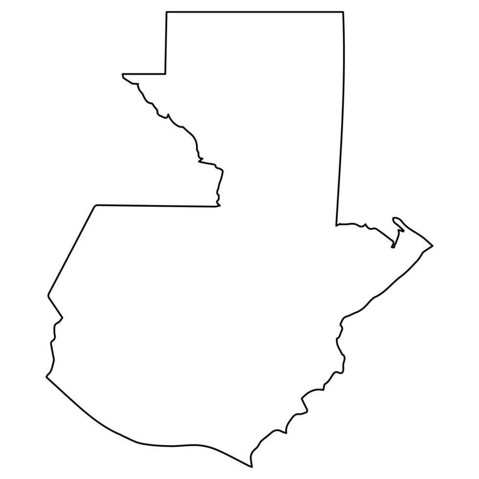 Majestic Outline map of Guatemala Hidden Natural Wonders vector