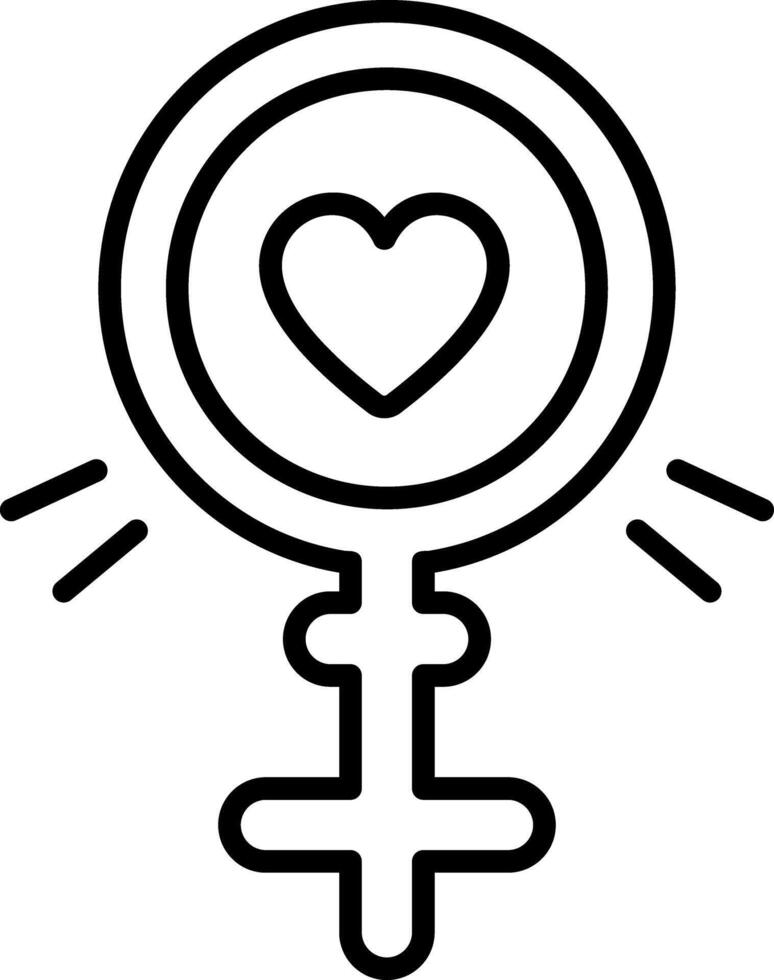 A linear style icon of venus symbol vector