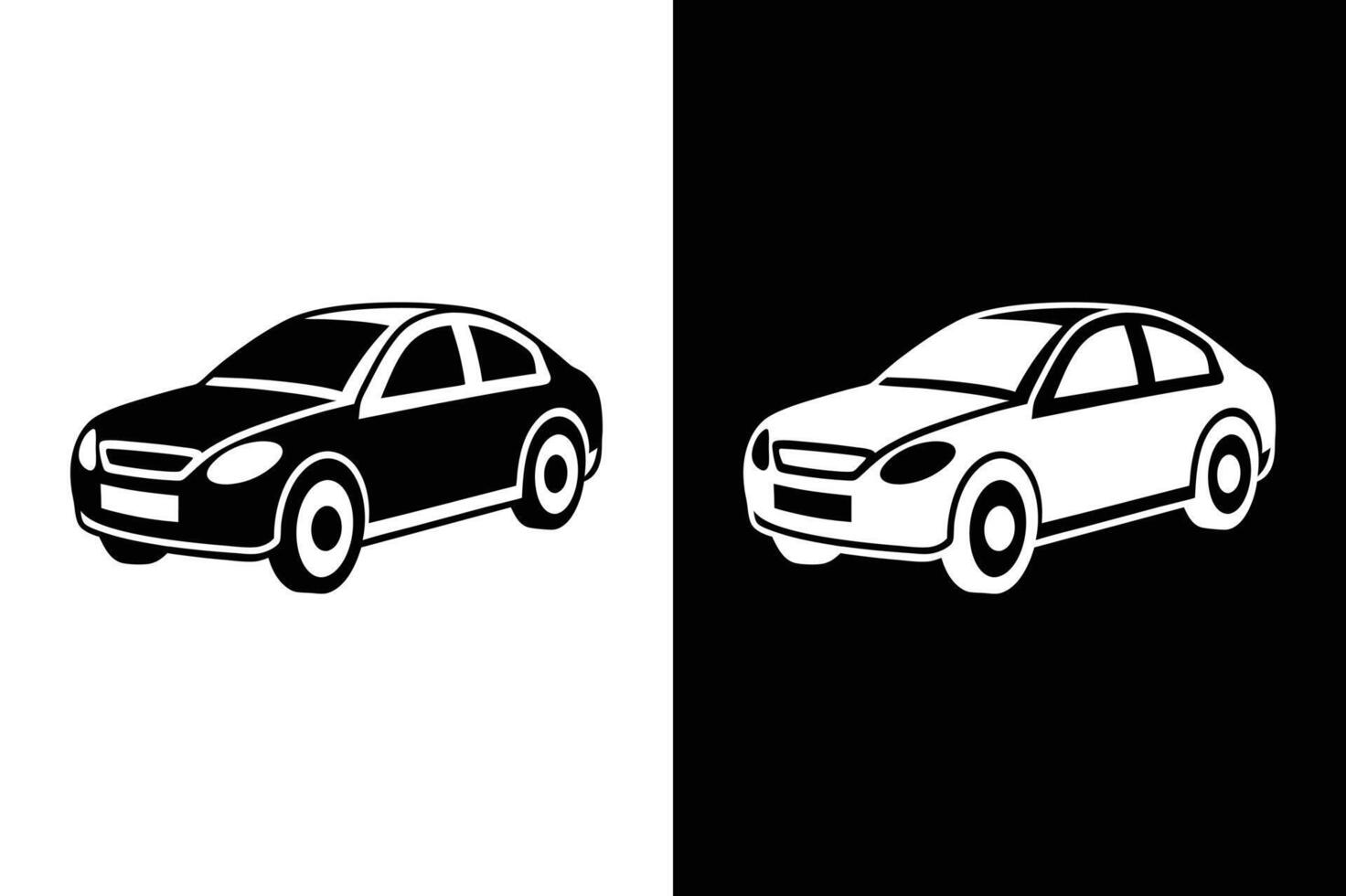 Sleek Car Icon. Bold Silhouette Design for Transport Themes vector