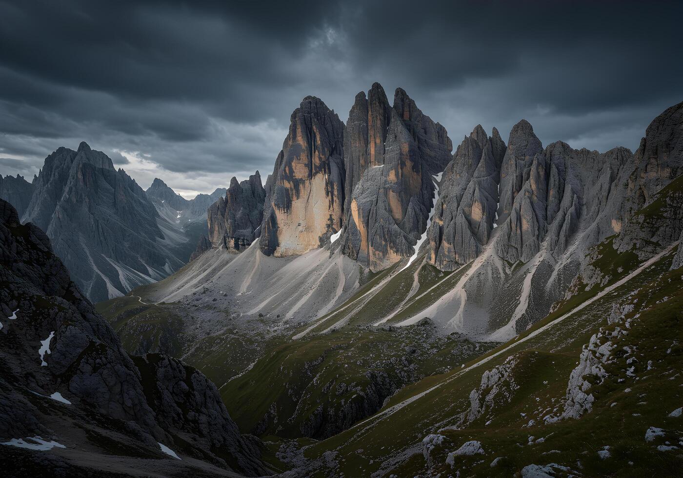 Panoramic view of the Dolomites, South Tyrol, Italy photo