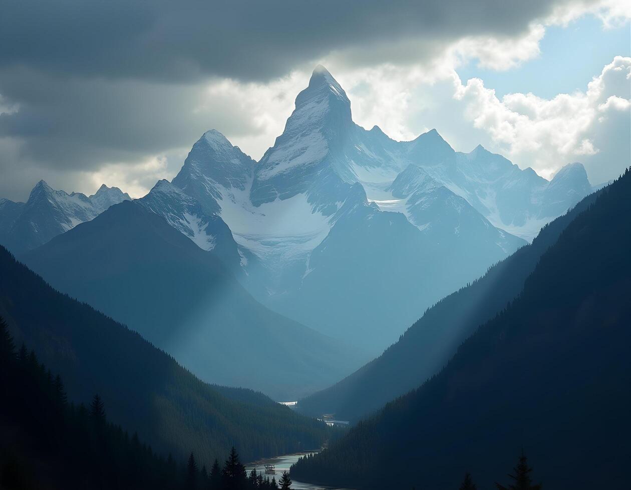 Matterhorn, Zermatt, Switzerland. Beautiful mountain landscape. photo