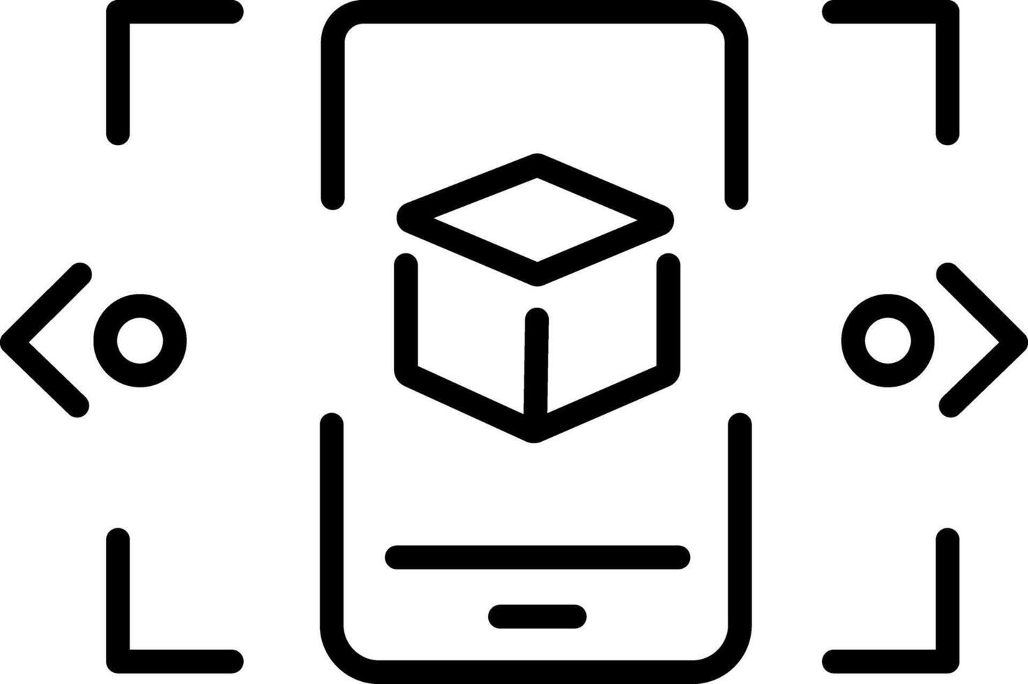 A linear style icon depicting sales product vector