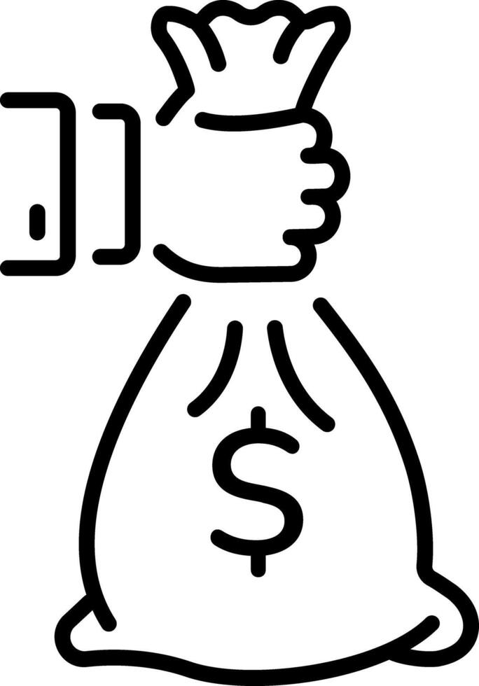 A linear style icon of business investment money vector
