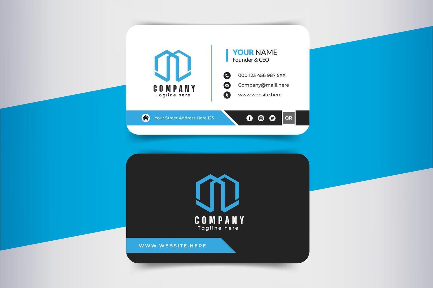 Business card Design vector