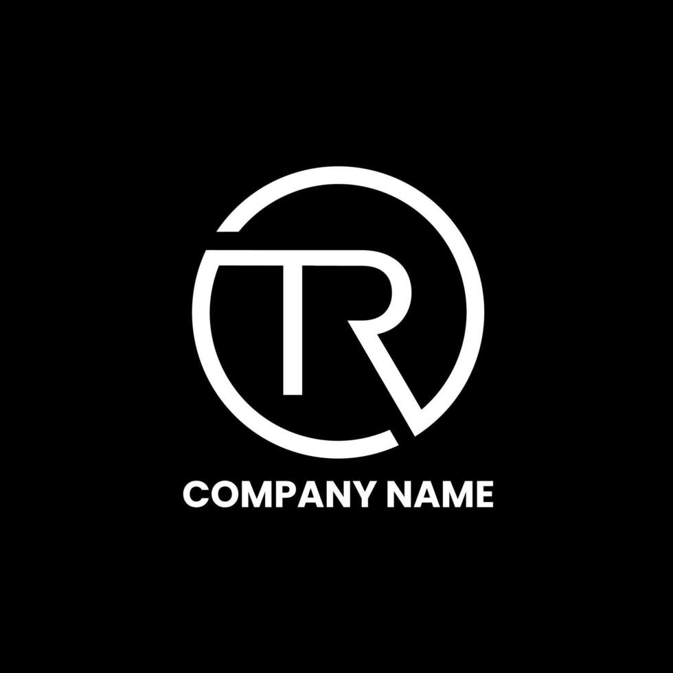 TR circle business logo design vector