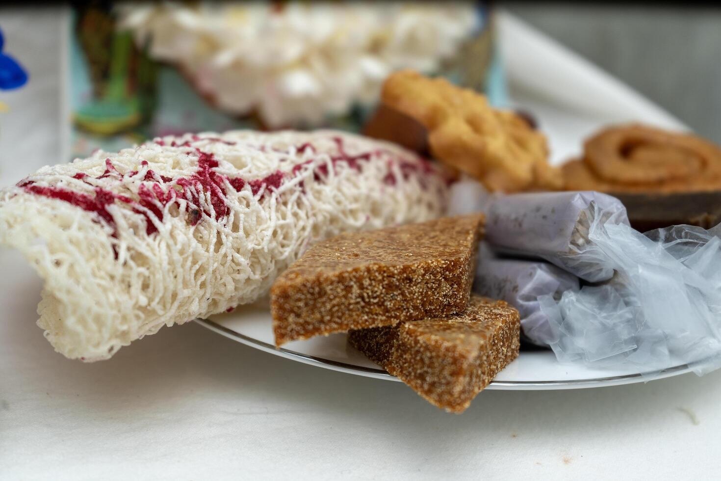 A plate with a variety of food on it photo
