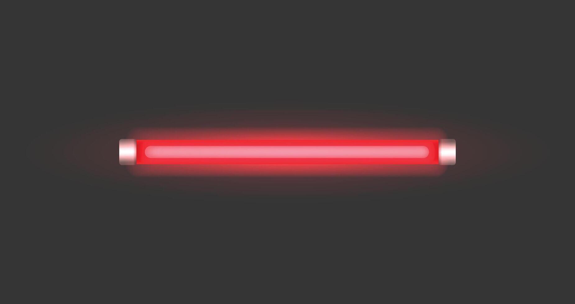 Neon Led Light Tube Glowing Lamp in Vibrant Colors, creating a striking ambiance vector