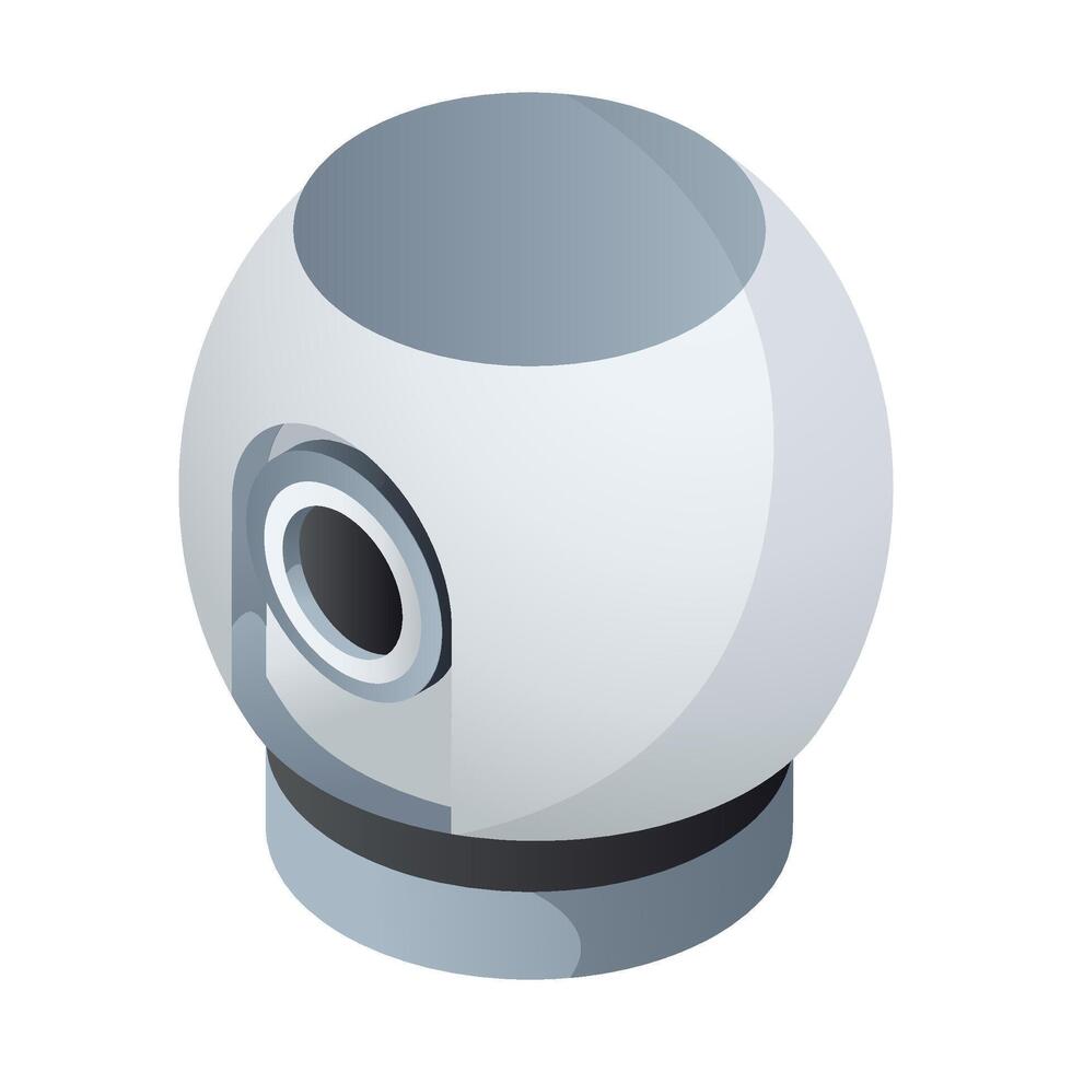 Security camera isolated isometric icon. illustration cctv on white background. isometric icon security camera vector