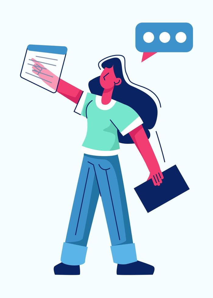Programmer at work process illustration. With laptop flat style concept. Specialist coding new project using computer. Software coding testing debugging vector
