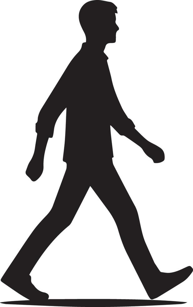 Silhouette of a man walking illustration vector