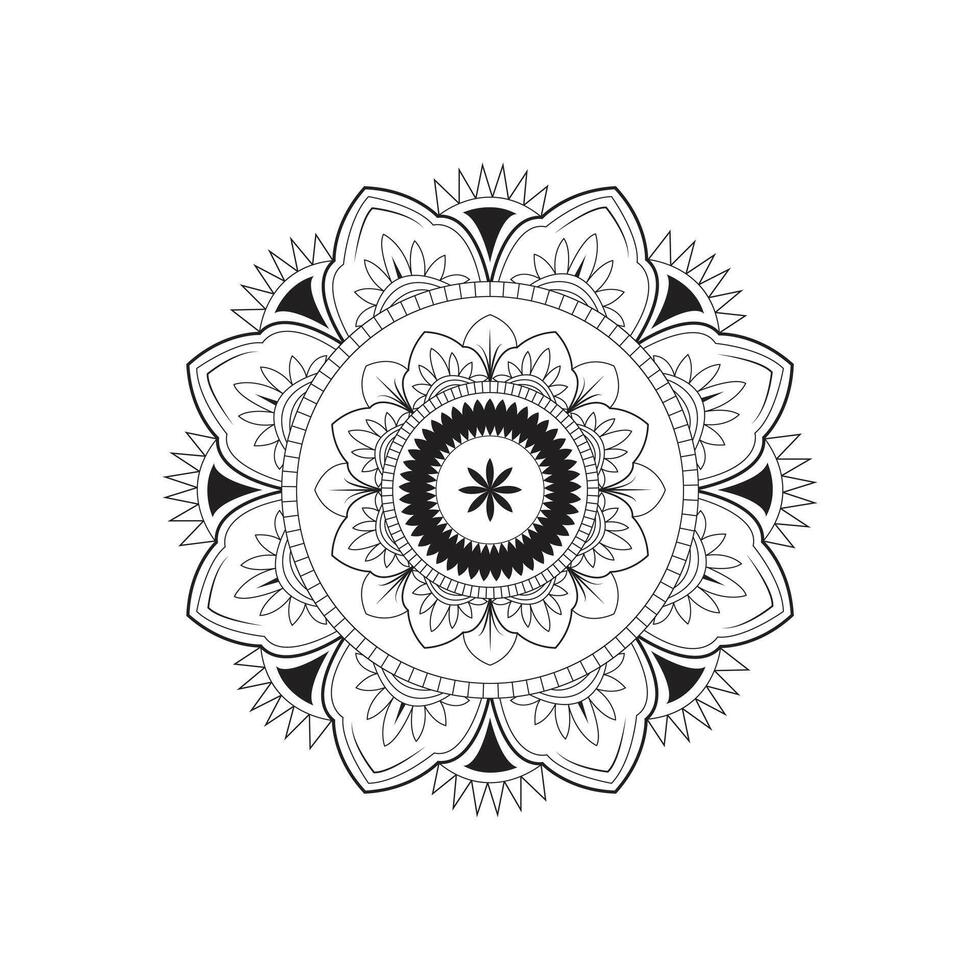 Mandala Design with Floral vector