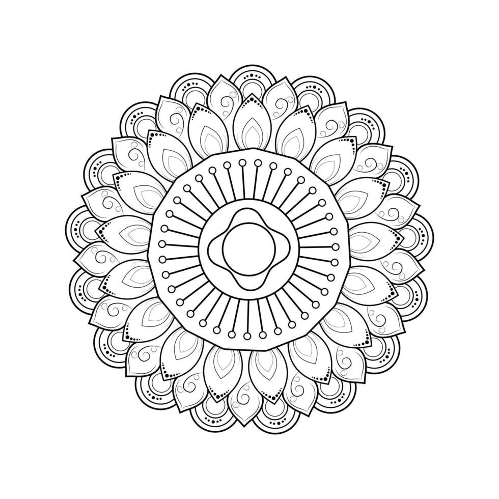 Ornate Mandala Artwork with Concentric Circles and Intricate Patterns for Creating a Calm Spiritual Space vector