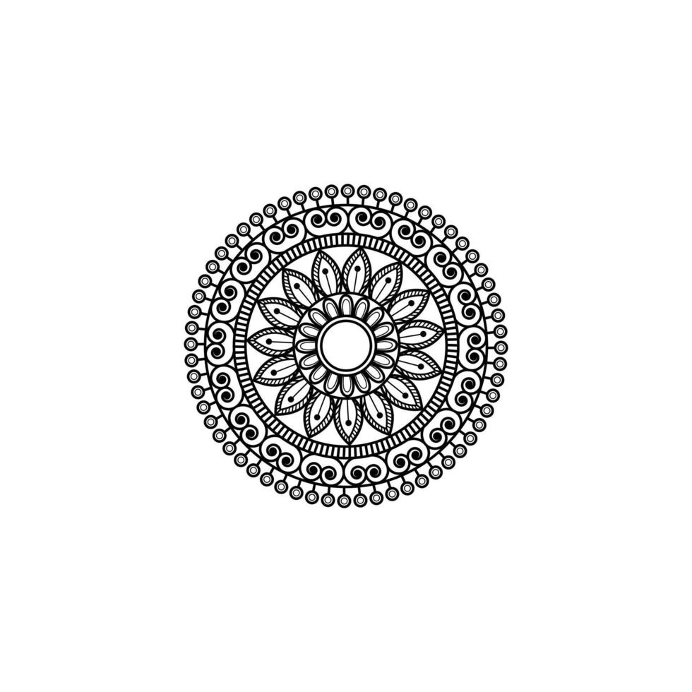 Mandala Design in Black and White vector