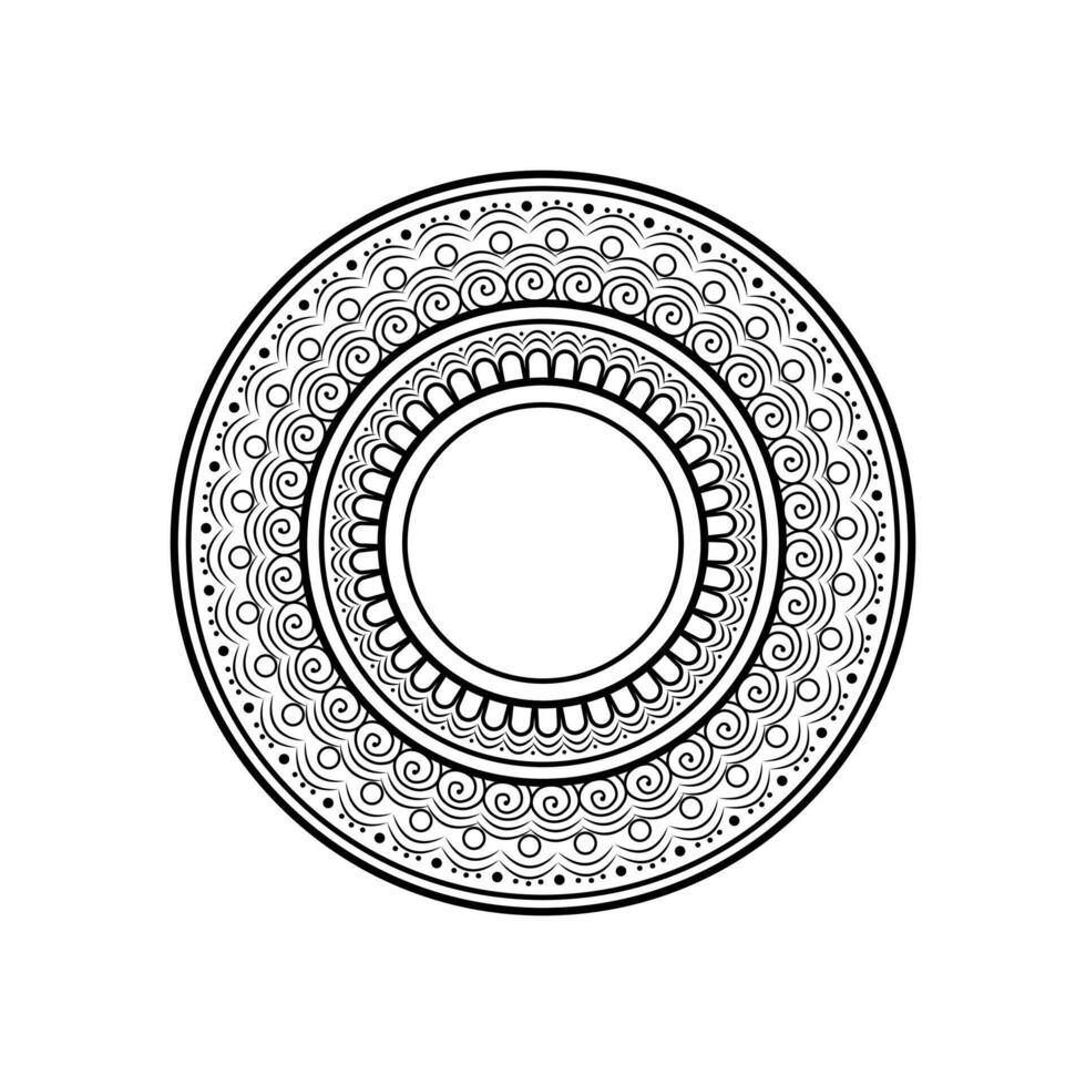 Meditative Mandala Art with Detailed Geometric Shapes and Floral Motifs for Spiritual Reflection and Inner Peace vector