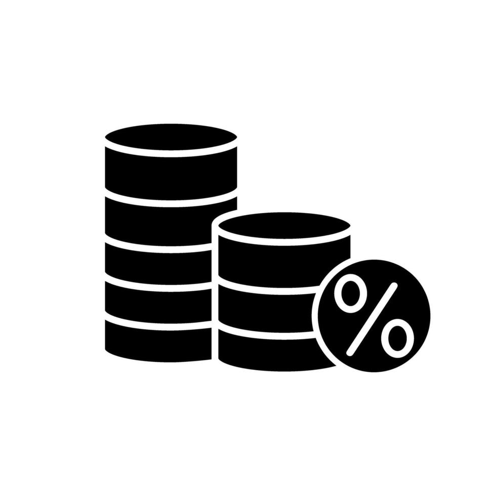 Accounting illustration sign collection. Finance and interest symbol or logo. vector