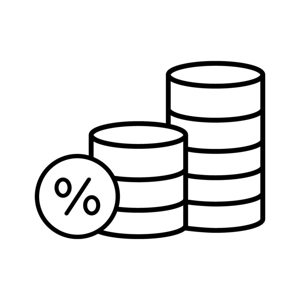 Tax line icon. vector