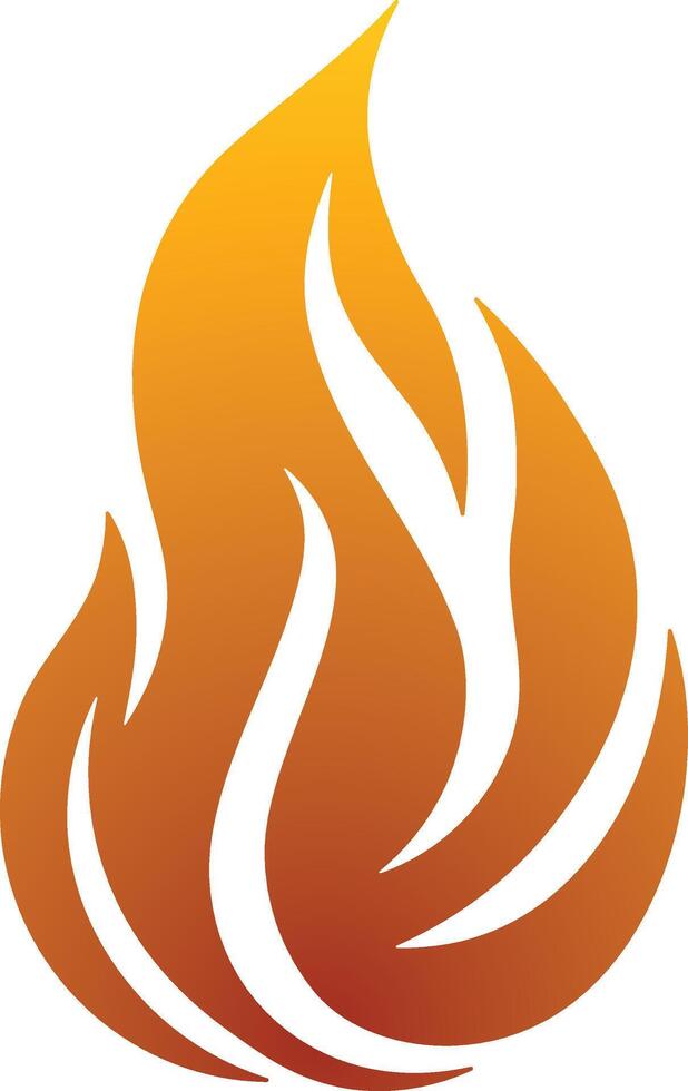illustration of fire or bonfire without background vector