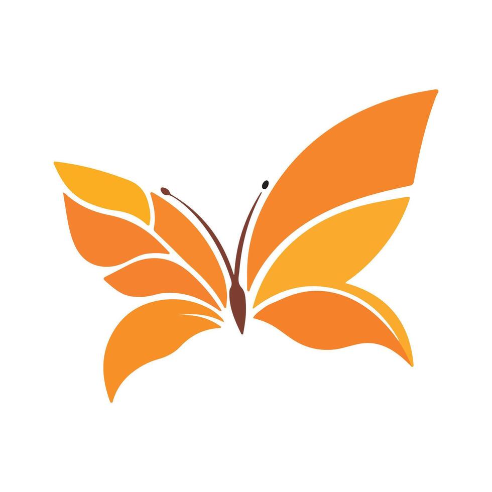 Elegant Abstract Butterfly Logo Design vector