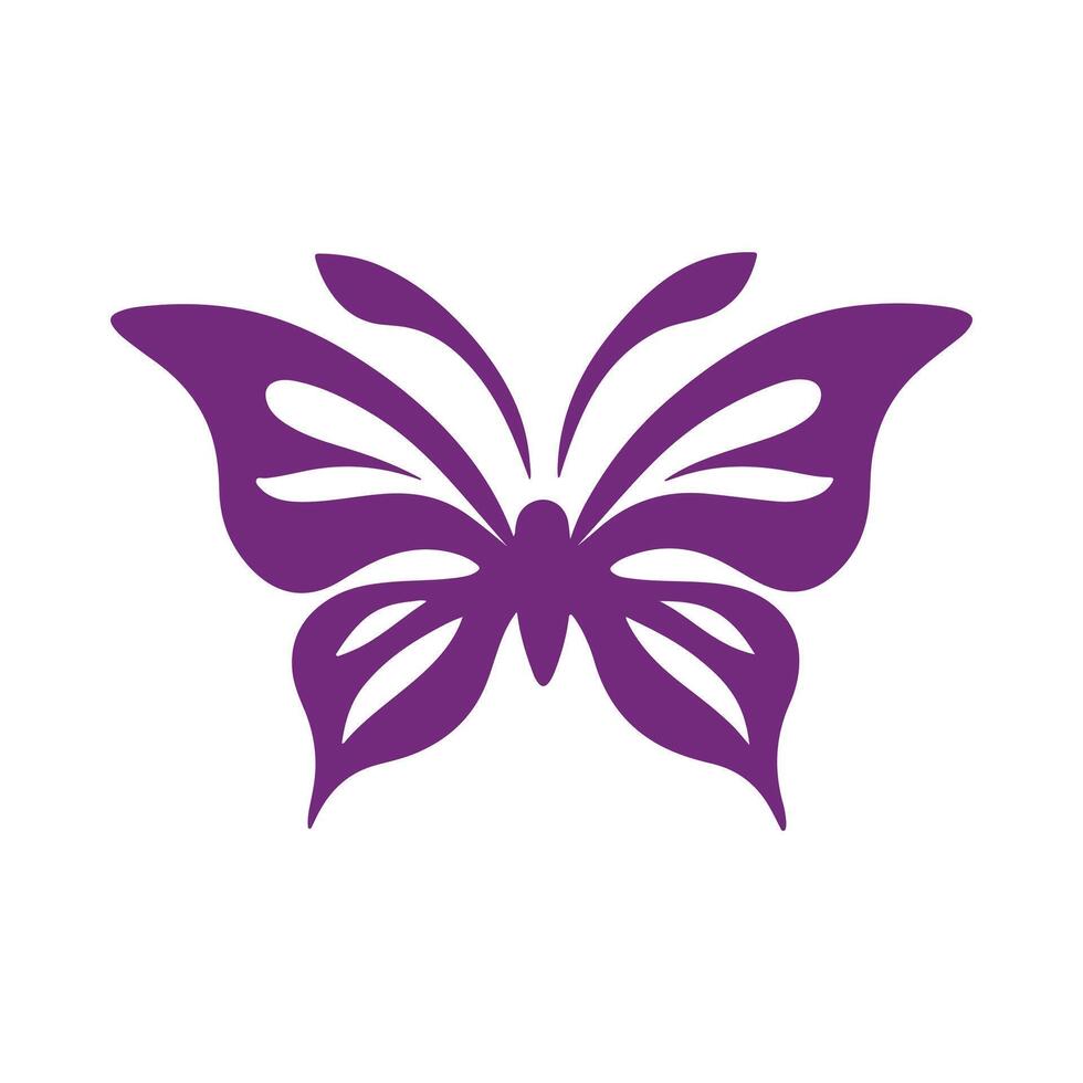 Stylish Flying Butterfly Logo Template vector