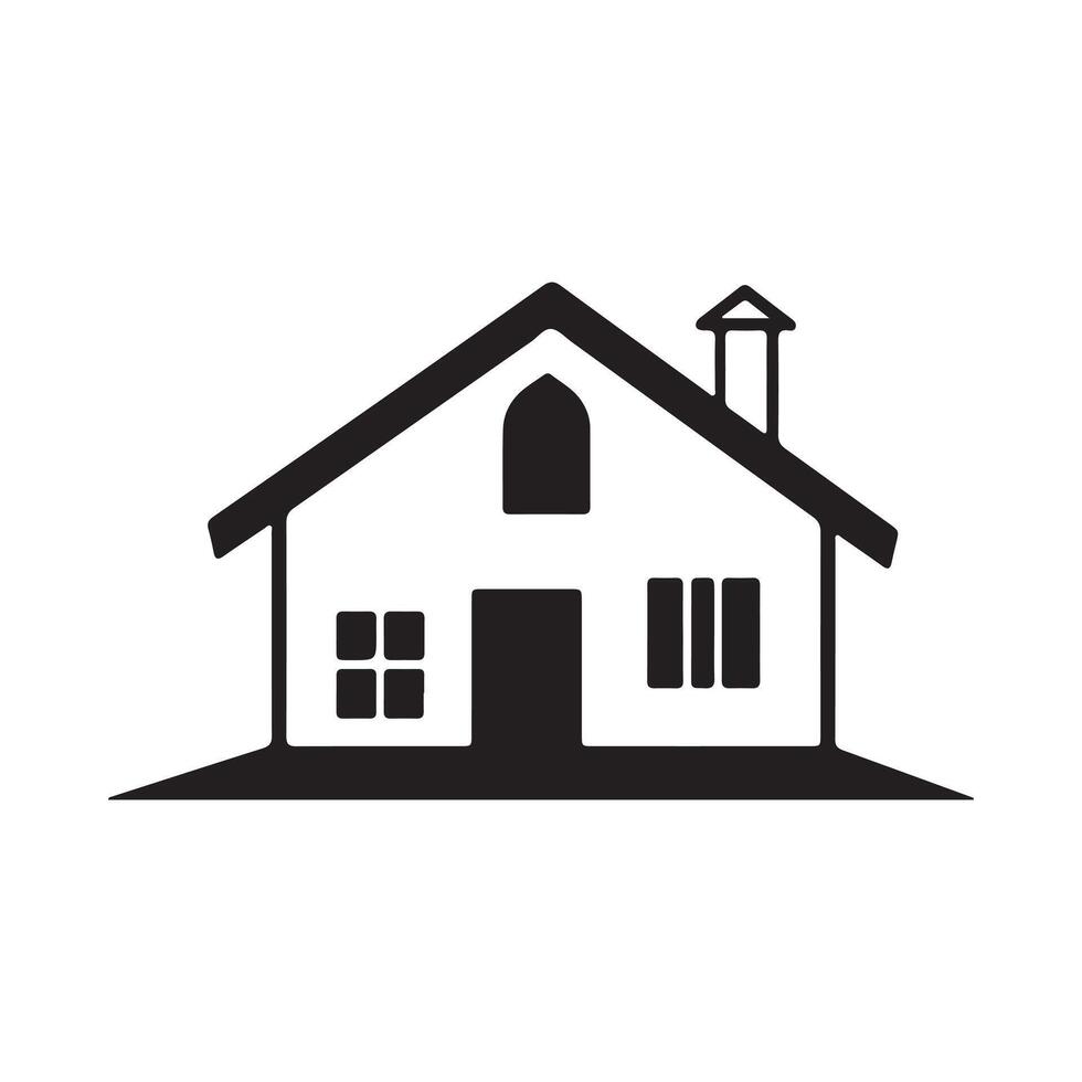 Abstract House Silhouette Icon or Logo Design Template vector