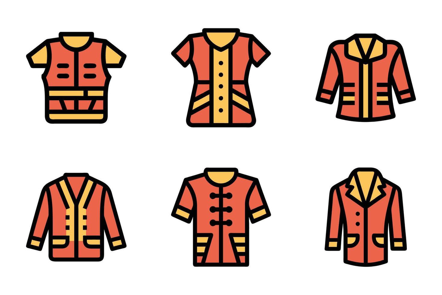 Cloth silhouette isolated flat design icon series vector